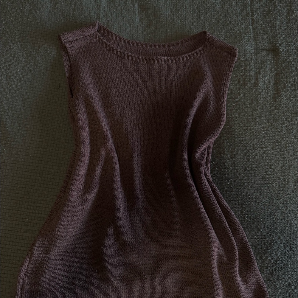 Elegant Brown Tank Top